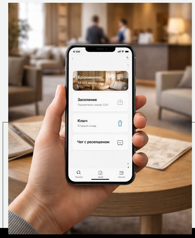 Мобильное приложение для гостей отеля в Борзе, управление сервисом